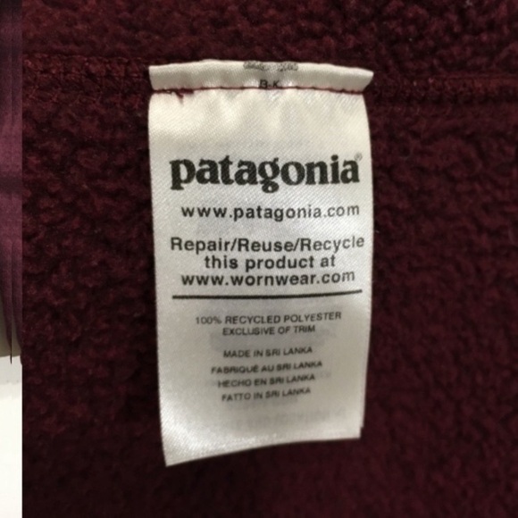 Patagonia Better Sweater Zip Up Size XS Maroon Burgundy Chicory Red - Picture 10 of 10